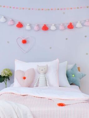 Meri Meri Organic Cotton Pink Dot Pillow Cover